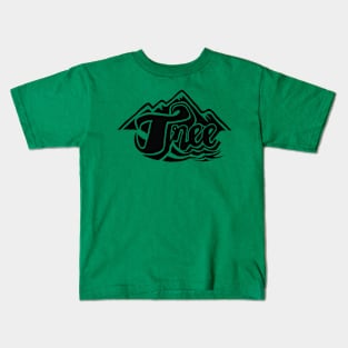 Tree Mountain and Sea Kids T-Shirt